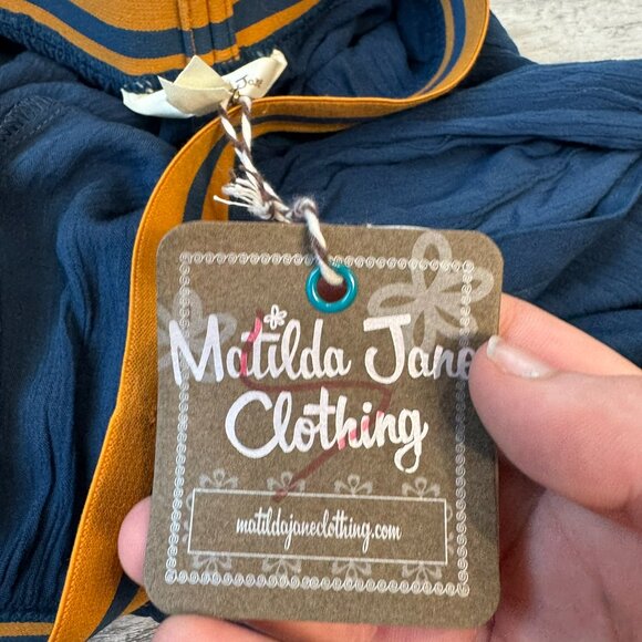 Matilda Jane NWT Blue Wide Leg Loose Fit Pants Q10 - Picture 9 of 9